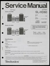 Original TECHNICS  SL-HD60 CD-Player Service Manual/Diagram/Parts List o179