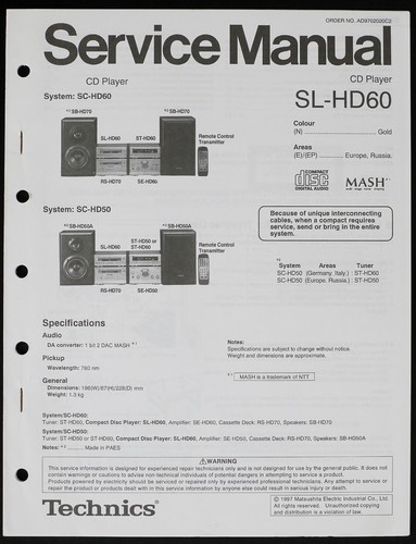 Original technics hd60 - technics,