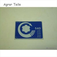 Kuhn Aufkleber Zapfwelle Umdrehungen 540 U/min Mähwerk Kreisler Schwader