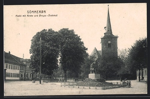 Ansichtskarte sömmerda markt - ansichtskarte,