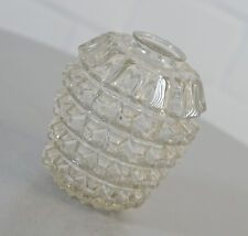 edler Kristall Glas Lampenschirm für Pendel Leuchte Deckenlampe Vintage 60er J.