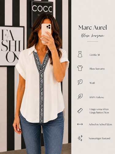 Marc aurel bluse kurzarm - marc,