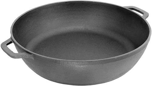 Gebrauchte gusseisen pfanne - gusseisen,