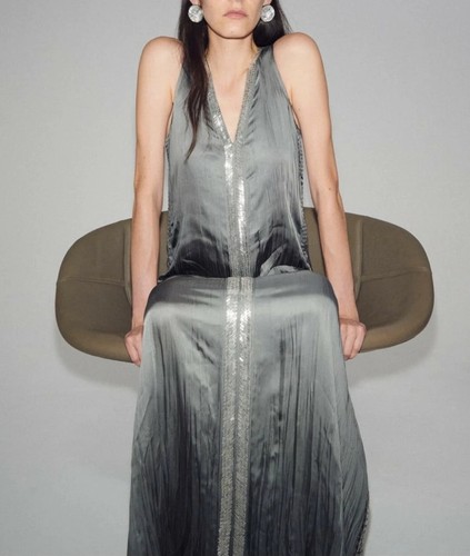 Zara kleid in satinoptik - gr, l