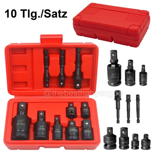 10x stecknuss adapter - adapter, 1/4"