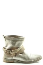 HANNA WHITE Booties Damen Stiefeletten Gr. DE 37 goldfarben Casual-Look