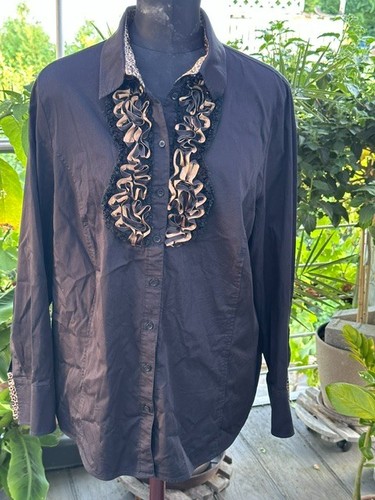 Schwarze bluse farblichen - bluse, m.farblichen