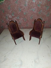 2 x Alter Stuhl-um 1930-40- Wohnzimmer -Puppenhaus-Puppenstube