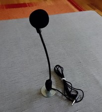 Standmikrofon für Sprachverstärker mit Anschluss -Kabel und Stecker schwarz.