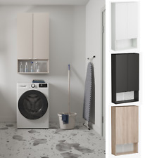 Waschmaschinenschrank Hängeschrank Badschrank 120cm Weiß Sonoma Anthrazit