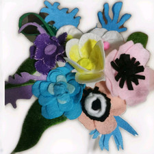 Deko Blumen Blumen aus Filz 7