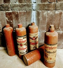 Steingutflasche Steinhäger Schinkenhäger Tonflasche Vintage Deko