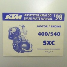 KTM Motor 400 540 SXC Ersatzteilkatalog part list Engine 1998 A9495