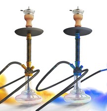 RMAN Shisha Set Wasserpfeife 66cm Aluminium mit Hookah Schläuchen Molassefänger
