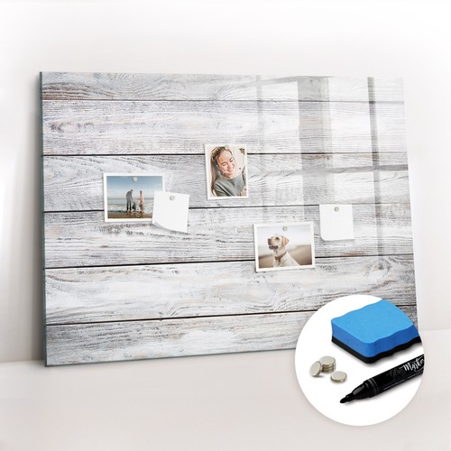 Magnetpinnwand glas mit marker - glas,