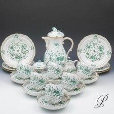 Meissen Kaffeeservice 1.Wahl reiche Indische Malerei grün NP# 8860,- EUR