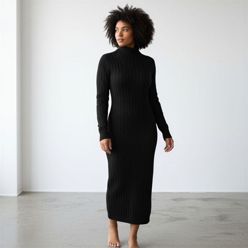 Strickkleid lang damen - strickkleid,