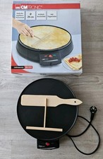 Clatronic Crêpe Maker CM 3372 schwarz, Platte: Ø 29 cm, Inkl. Zubehör