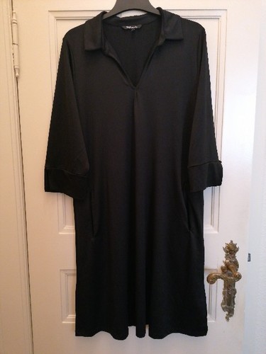 Schwarzes hammer jersey kleid - schwarzes,
