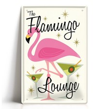 Blechschild FLAMINGO LOUNGE