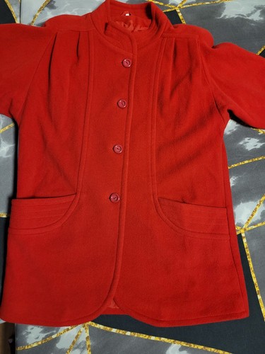 Damen wintermantel rot elegant - wintermantel,