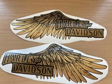 Harley-Davidson Custom Gold Tank Aufkleber Sticker Kit_214x78 mm