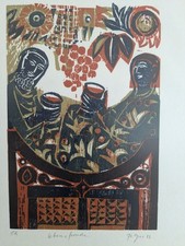 Andreas Felger Farbholzschnitt signiert limitierte Auflage