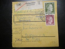 #2583 Dt. Reich Paketkarte aus