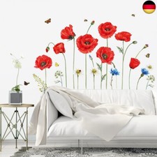 decalmile Wandtattoo Mohnblume
