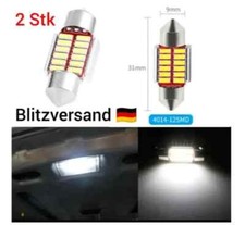 2x Hochleistungs helle LED 12V COB SMD Soffitte 31mm Weiß Innenraum Beleuchtung