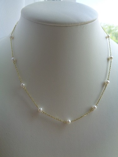 Perlenkette gold 14k - 14k,