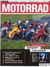 M0109 + TOP-Test YAMAHA FJR 1300 + Test Fallert- BMW R 1150 GS + MOTORRAD 9/2001