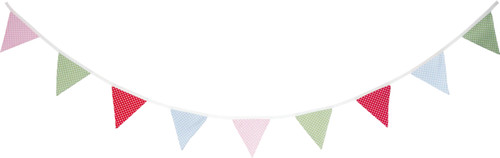 Greengate flag bunting - greengate, dotty