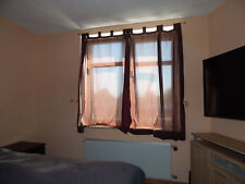 2 x Gardinen braun ohne Seilzug, ca. 140 x 175 cm, Blickdicht