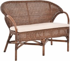 Rattanbank Lounge Sofa mit