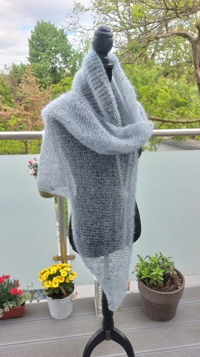 Tuch handgestrickt mohair - handgestrickt,