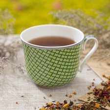 Porzellan Jumotasse 500ml Serie " Karos grün "  von Jameson  Tailor