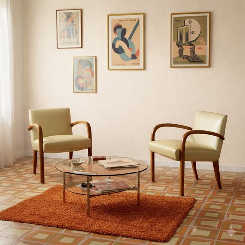 Vintage sessel buchenholz - sessel,