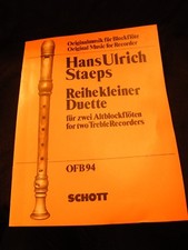 " Partitur Reihekleiner Duette