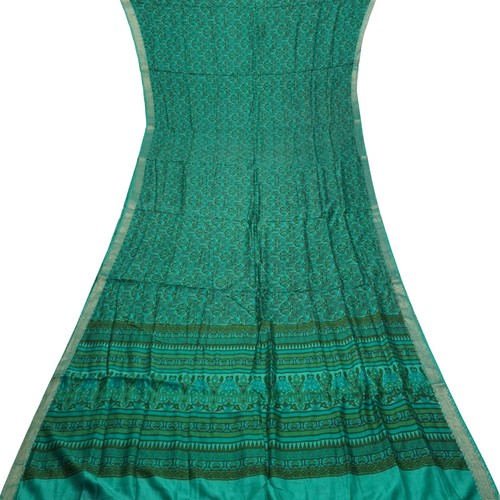 Vintage teal sari - teal, aus