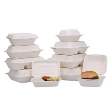 Weiße kompostierbare Bagasse