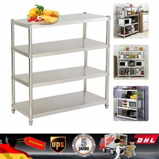 4 Böden Edelstahlregal Gastro