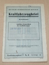 KFZ-Brief m. sehr historischem Vorbesitz, DDR UNIKAT f Sammler Geschichte SED VK