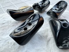 ❤️6 Stück Stabkopf Knebelknopf Duffle schwarz weiß Zebra 28mm günstig 2. Wahl