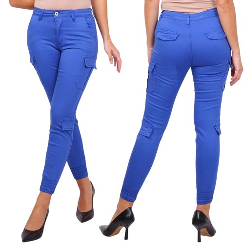 Damen skinny cargohose stretch - damen,