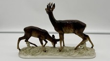 Hutschenreuther Karl Tutter Porzellanfigur Hirsch mit Reh Porzellan Figur