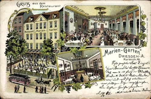 Litho dresden altstadt - dresden,