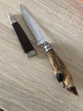 DDR Jagdmesser Rehlaufgriff (Rehfuss) - KHP mit Lederscheide