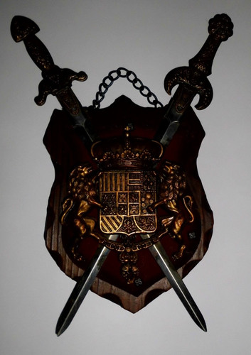 Wandschild mit wappen - mit,