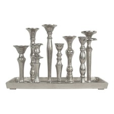 Kerzenleuchter Silber mehrarmig mit Tablett Kerzenständer Kerzenhalter Hochzeit